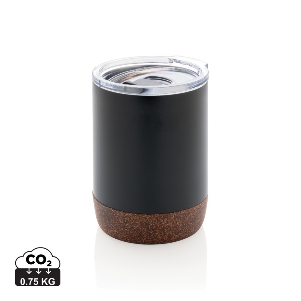 Logo trade promotional giveaways image of: RCS Re-steel cork small vacuum coffee mug