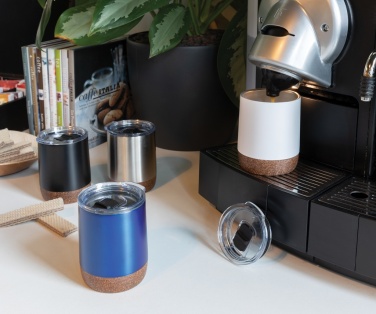 Logo trade promotional items image of: RCS Re-steel cork small vacuum coffee mug