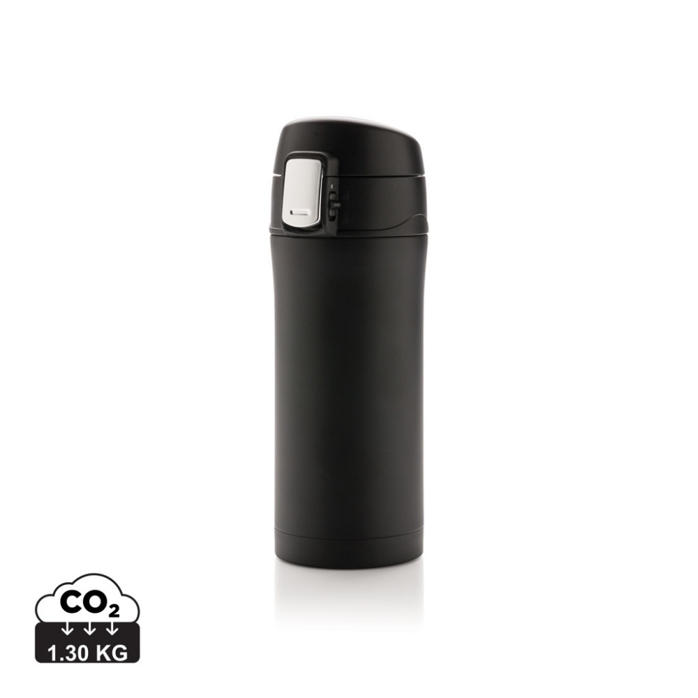 Logo trade promotional gifts image of: RCS Recycled stainless steel easy lock vacuum mug