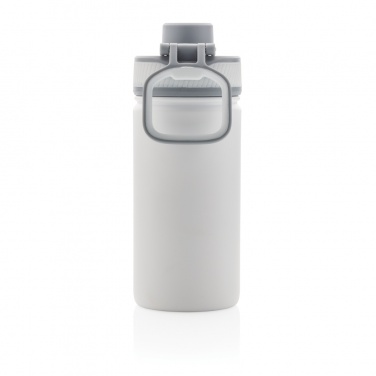 Logo trade business gifts image of: Vacuum stainless steel bottle with sports lid 550ml
