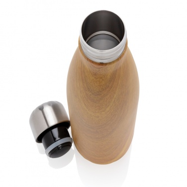 Logotrade corporate gifts photo of: Vacuum insulated stainless steel bottle with wood print