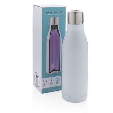 Logotrade business gift image of: UV-C steriliser vacuum stainless steel bottle