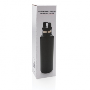 Logo trade advertising products picture of: Vacuum insulated leak proof standard mouth bottle