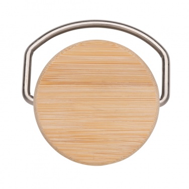 Logotrade promotional item image of: Modern stainless steel bottle with bamboo lid