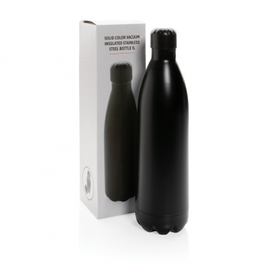 Logotrade advertising product image of: Solid colour vacuum stainless steel bottle 1L
