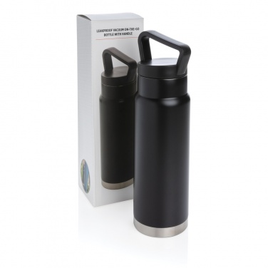 Logo trade promotional giveaways image of: Leakproof vacuum on-the-go bottle with handle