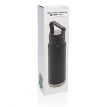 Logo trade promotional gifts image of: Leakproof vacuum on-the-go bottle with handle