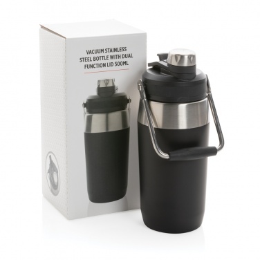 Logo trade promotional items picture of: Vacuum stainless steel dual function lid bottle 500ml