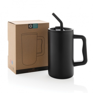 Logo trade corporate gifts image of: Cube RCS certified recycled steel mug 800ml