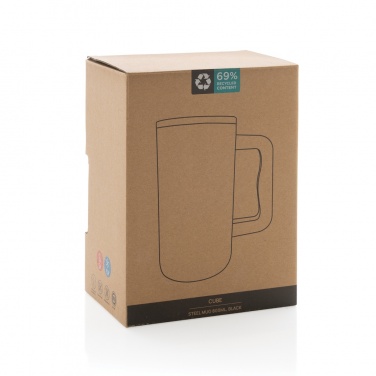 Logotrade promotional item picture of: Cube RCS certified recycled steel mug 800ml