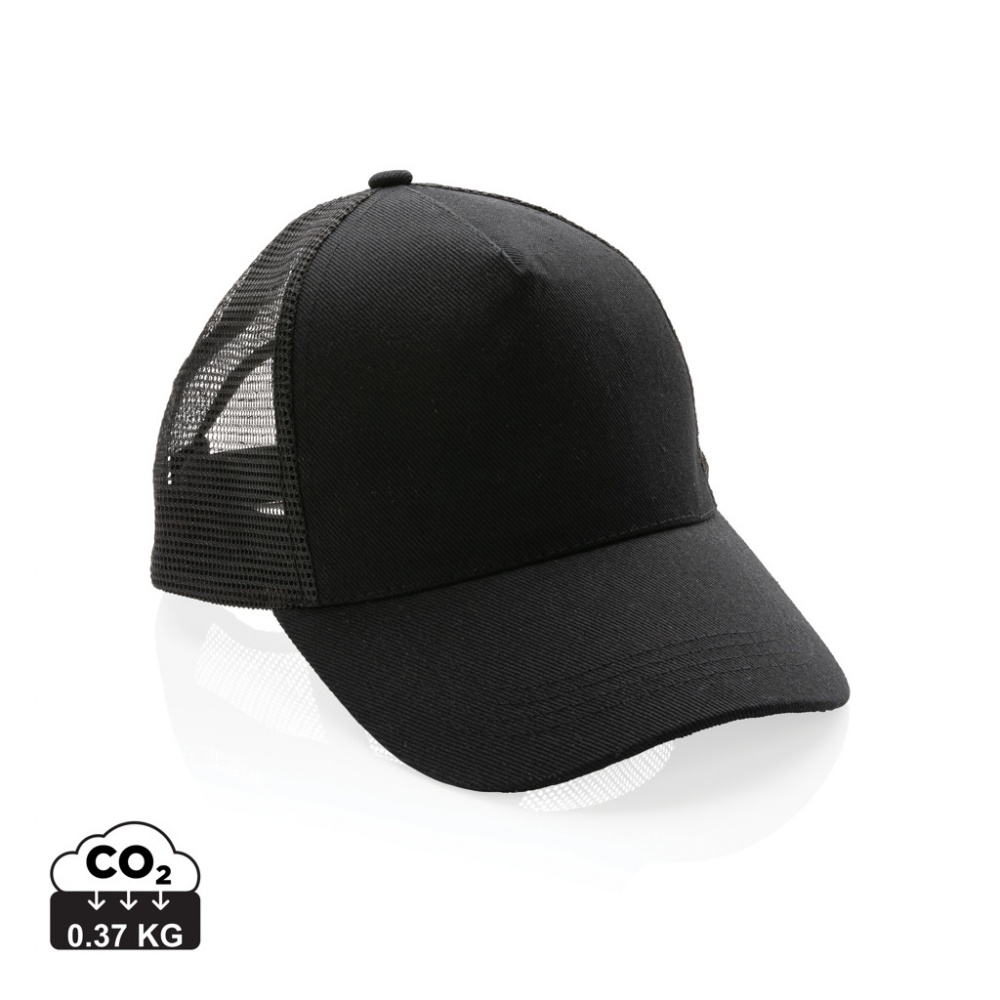 Logotrade promotional merchandise image of: Impact AWARE™ Brushed rcotton 5 panel trucker cap 190gr