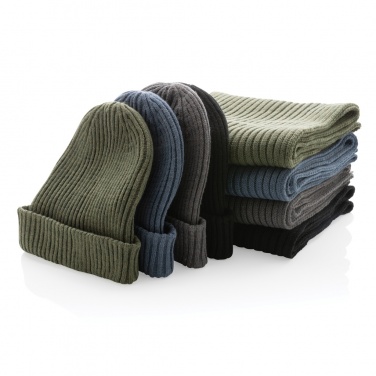 Logo trade promotional items image of: Impact AWARE™ Polylana® knitted scarf 180 x 25cm