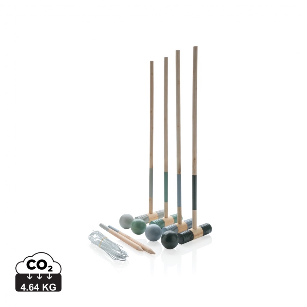 Logo trade promotional gifts image of: Wooden croquet set