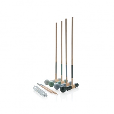 Logo trade promotional giveaway photo of: Wooden croquet set