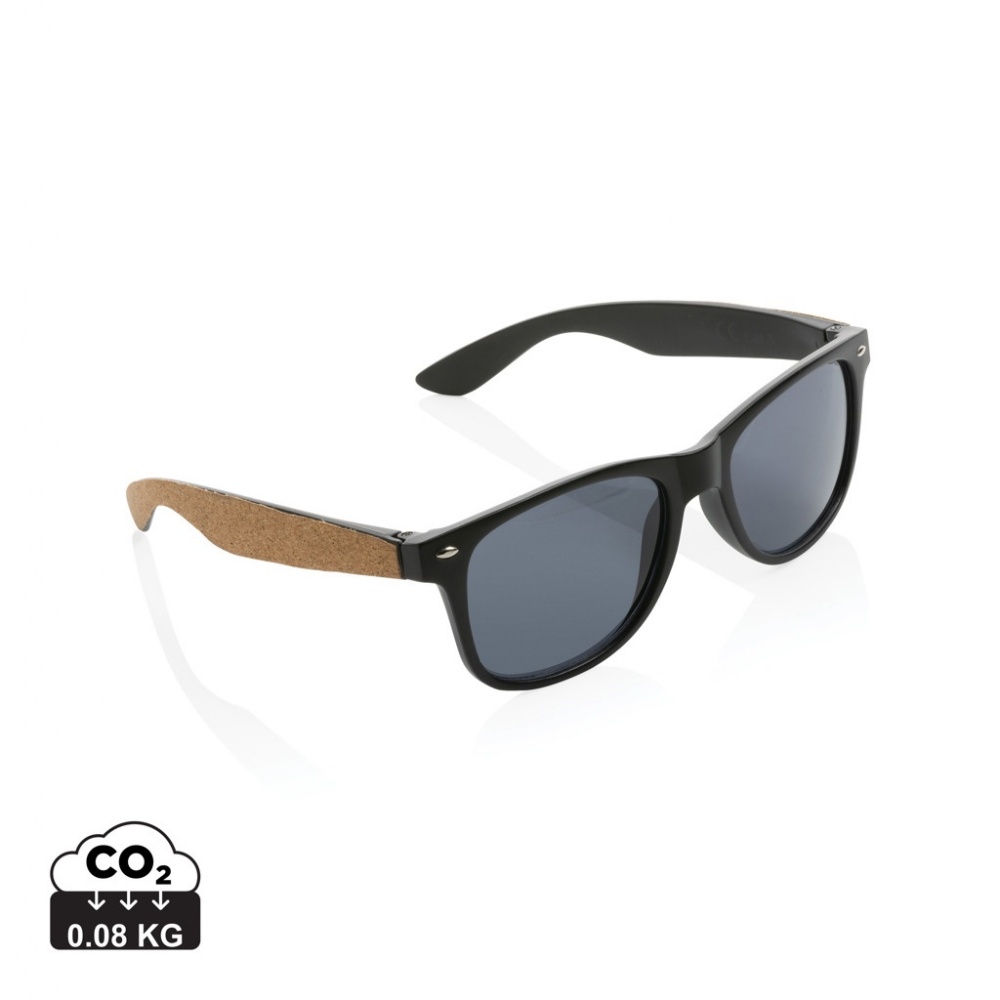Logotrade promotional items photo of: GRS recycled PC plastic sunglasses with cork