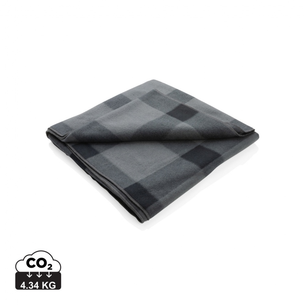 Logo trade promotional merchandise picture of: Soft plaid fleece blanket