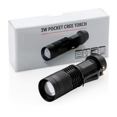 Logo trade promotional merchandise picture of: 3W pocket CREE torch