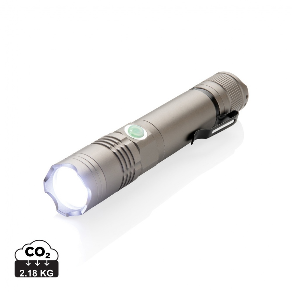 Logo trade promotional products image of: Rechargeable 3W flashlight