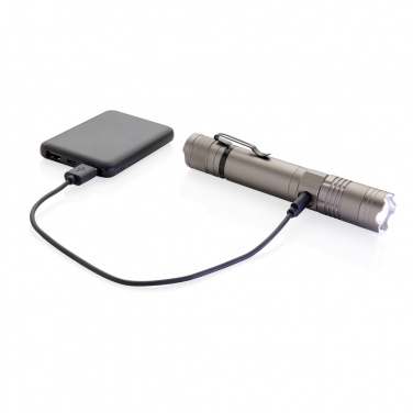 Logo trade corporate gifts image of: Rechargeable 3W flashlight