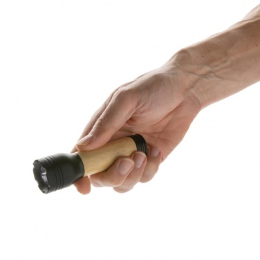 Logotrade promotional giveaway image of: Lucid 1W RCS certified recycled plastic & bamboo torch
