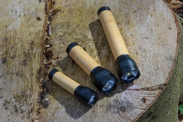 Logo trade corporate gifts picture of: Lucid 1W RCS certified recycled plastic & bamboo torch