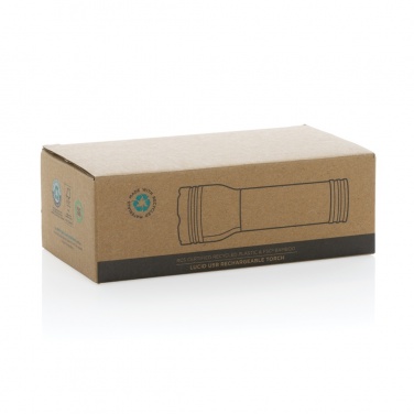 Logotrade promotional giveaway image of: Lucid 3W RCS certified recycled plastic & bamboo torch