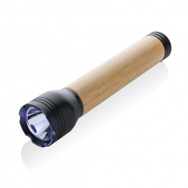 Logo trade promotional giveaways image of: Lucid 5W RCS certified recycled plastic & bamboo torch