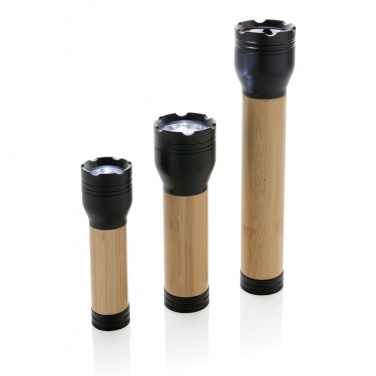 Logo trade promotional products image of: Lucid 5W RCS certified recycled plastic & bamboo torch