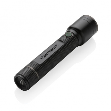Logo trade advertising product photo of: Gear X RCS recycled aluminum USB-rechargeable torch large