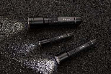 Logo trade business gift photo of: Gear X RCS recycled aluminum USB-rechargeable torch large