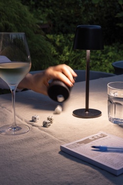 Logotrade promotional merchandise picture of: Zenic RCS recycled plastic USB re-chargable table lamp