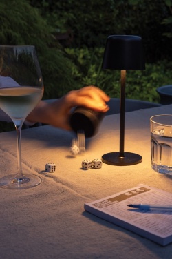 Logotrade promotional merchandise image of: Zenic RCS recycled plastic USB re-chargable table lamp