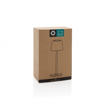 Logo trade promotional products image of: Zenic RCS recycled plastic USB re-chargable table lamp