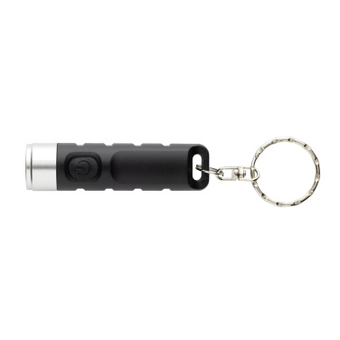 Logotrade promotional items photo of: Globix RCS recycled plastic USB re-chargeable keychain torch