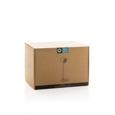 Logo trade promotional item photo of: Zenara RCS recycled plastic and cork 15W wireless desk lamp