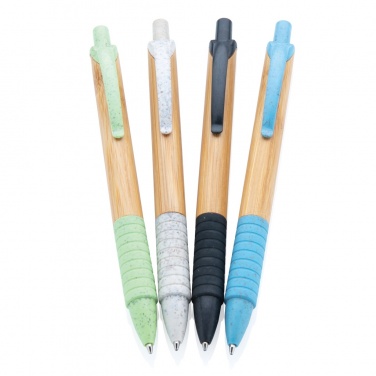 Logo trade promotional merchandise picture of: Bamboo & wheat straw pen