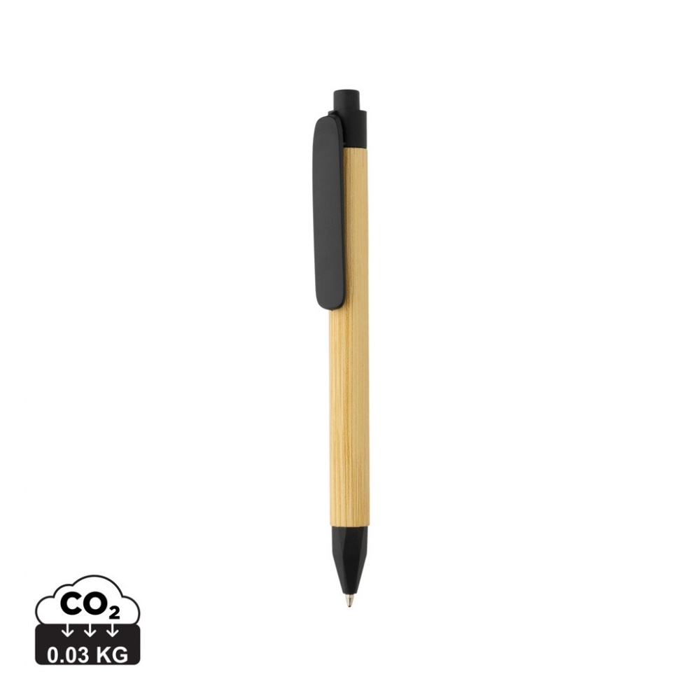Logo trade promotional giveaway photo of: Write responsible recycled paper barrel pen