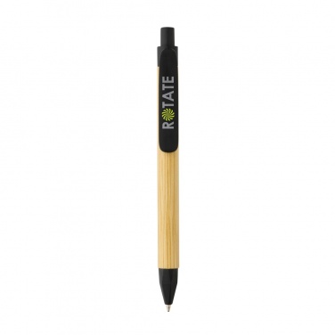Logo trade promotional item photo of: Write responsible recycled paper barrel pen