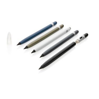 Logo trade advertising products picture of: Aluminum inkless pen with eraser