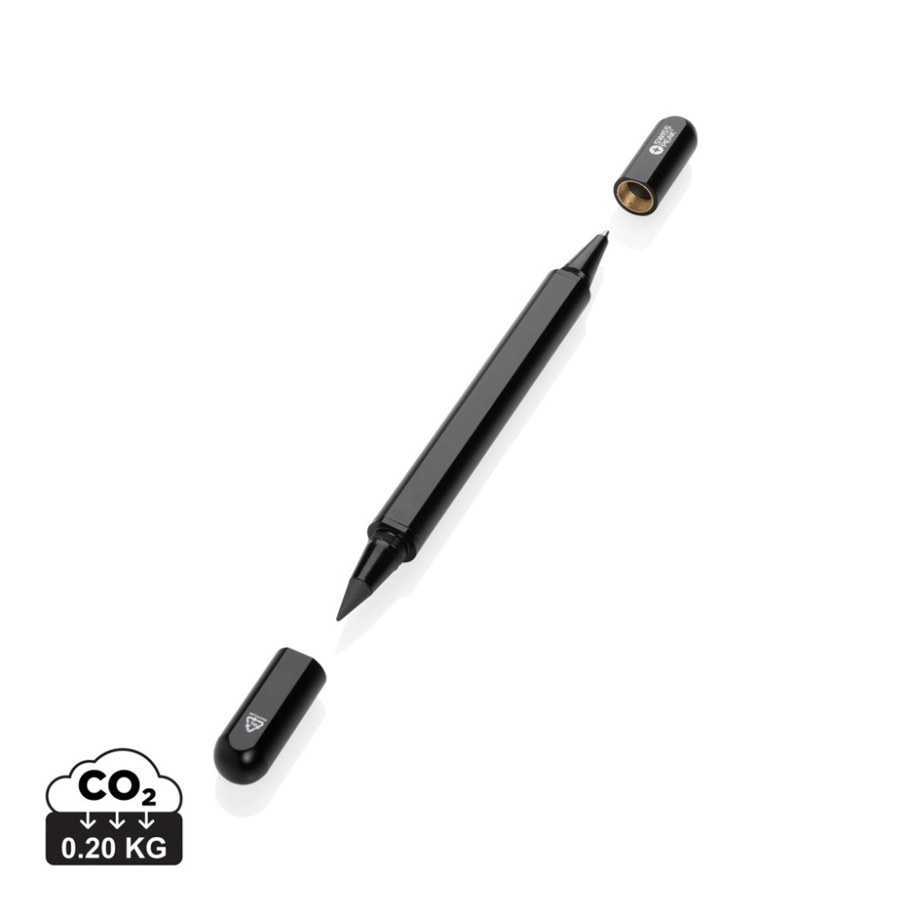 Logotrade corporate gift image of: Swiss Peak Storm RCS recycled aluminum dual tip pen