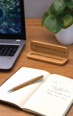Logo trade promotional giveaways picture of: Bamboo pen in box