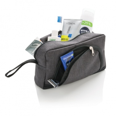 Logotrade advertising products photo of: Classic two tone toiletry bag