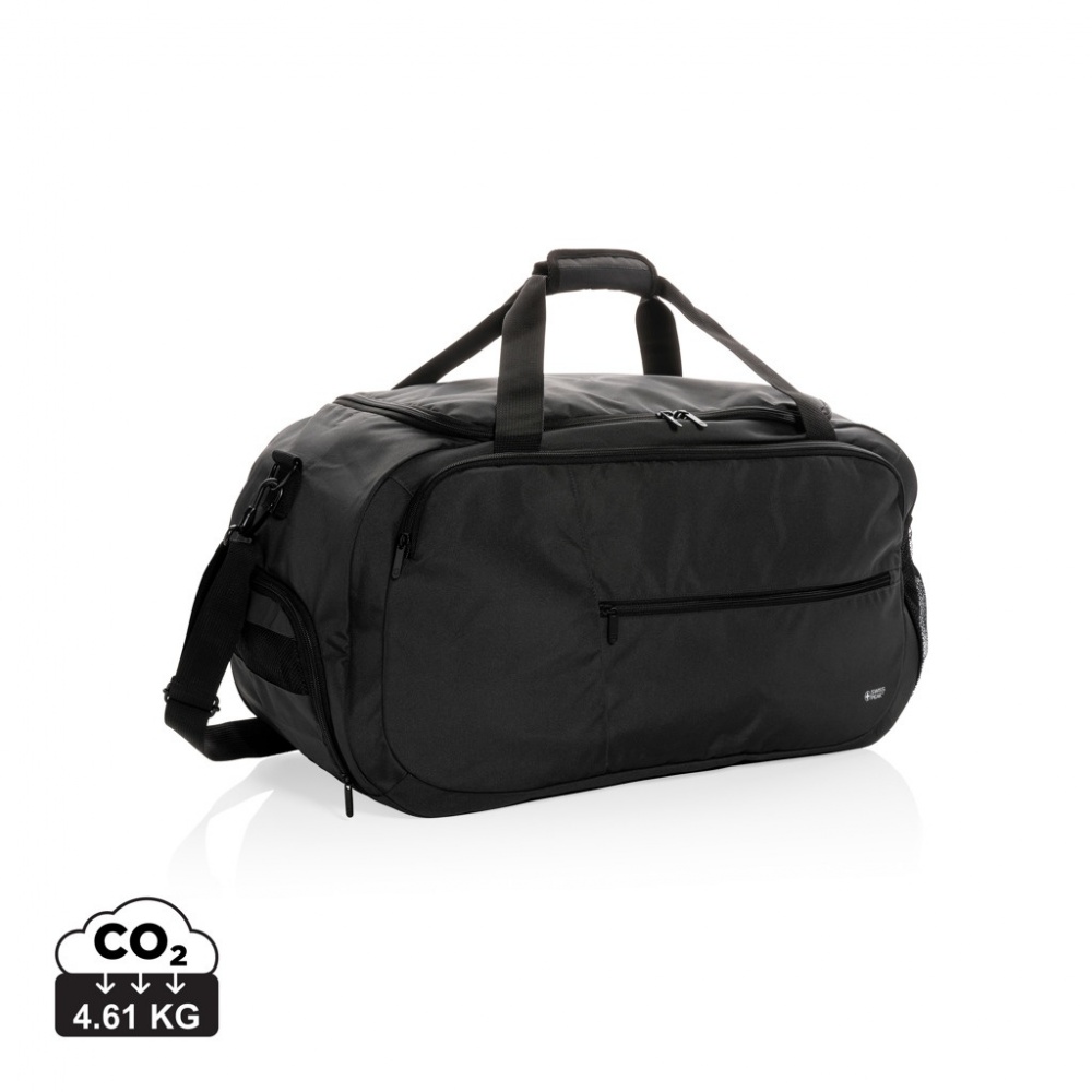 Logo trade advertising products image of: Swiss Peak AWARE™ RPET sports duffel bag