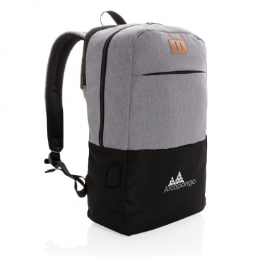 Logo trade advertising products image of: Modern 15.6" USB & RFID laptop backpack PVC free