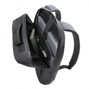 Logotrade promotional gift image of: Fashion black 15.6" laptop backpack PVC free