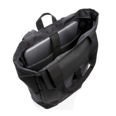 Logo trade promotional items image of: Swiss Peak RFID 15" laptop totepack PVC free
