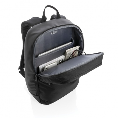 Logotrade promotional gift picture of: Swiss Peak laptop backpack with UV-C steriliser pocket