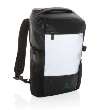 Logo trade promotional giveaways image of: PU high visibility easy access 15.6" laptop backpack