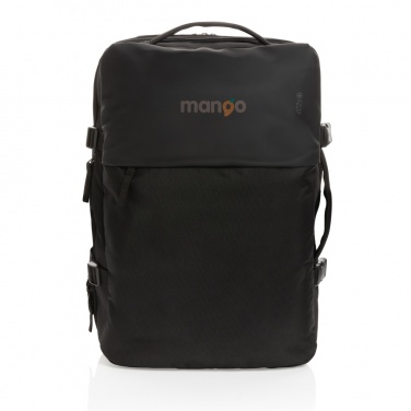 Logo trade promotional giveaway photo of: Swiss Peak AWARE™ RPET 15.6' expandable weekend backpack