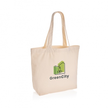 Logotrade business gift image of: Impact Aware™ 240 gsm rcanvas shopper w/pocket undyed